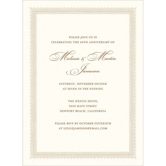 Elegant Border Invitations