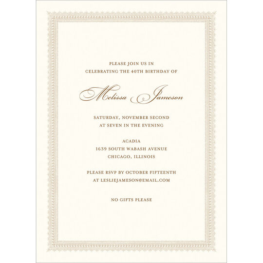 Elegant Border Invitations