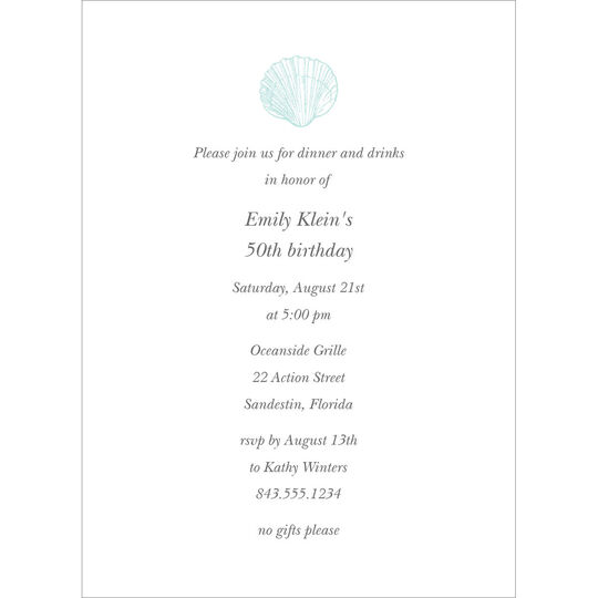 Seaside Invitations