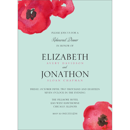 Painted Poppies Invitations