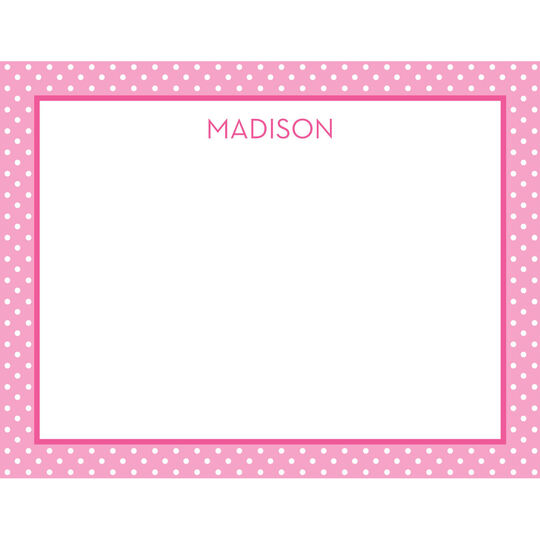 Watermelon Polka Dot Flat Note Cards