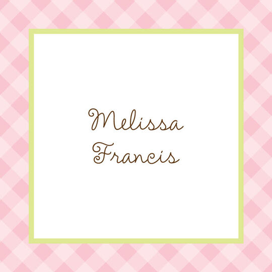 Pink Check Gift Stickers