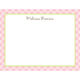 Pink Check Flat Note Cards Image 1 of 2