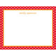 Red Polka Dot Border Flat Note Cards Image 1 of 2