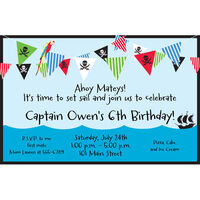 Pirate Banner Birthday Invitations