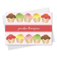 Sweet Cupcakes Foldover Note Cards