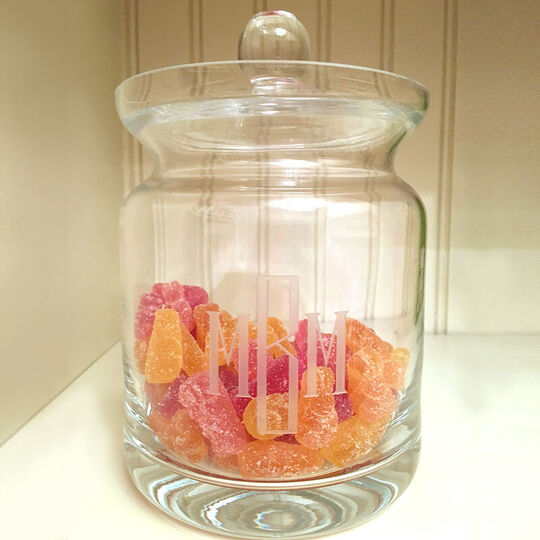 Deep Etched Monogrammed Executive Snack Jar