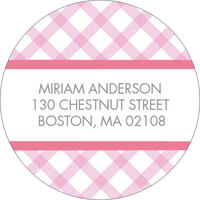 Pink Criss Cross Address Labels
