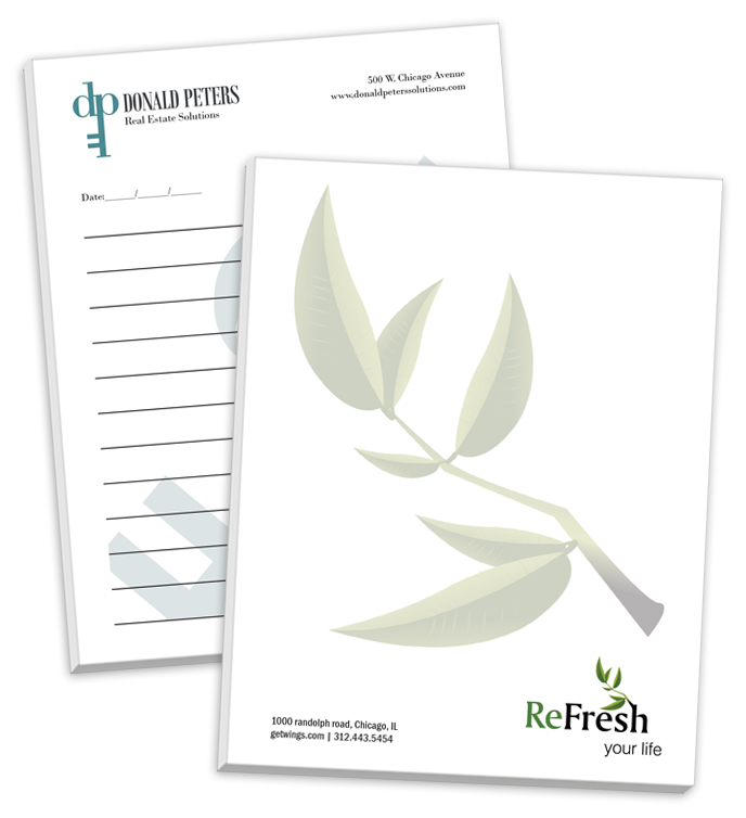 Your Full Color Logo on Small Notepads
