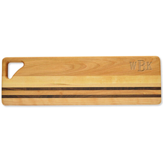 Block Monogram Horizon Long 20-inch Wood Cutting Board