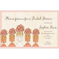 Maids in a Row Bridal Shower Invitations