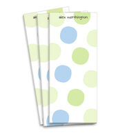 Green and Blue Polka Dot Skinnie Notepads