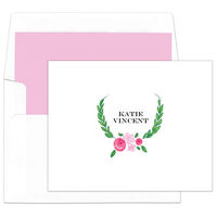 Floral Swag Foldover Note Cards