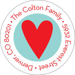 From the Heart Round Address Labels