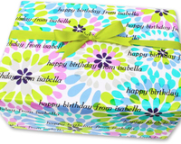 Funky Flowers Personalized Gift Wrap
