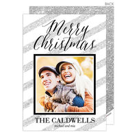 A Silver Christmas Holiday Photo Cards