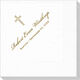 White Pearl Cross Caspari Napkins Image 1 of 4