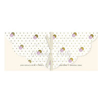 Lavender & Gold Dot Vellum Wrap Invitations