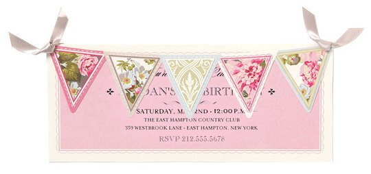 Camilla Bunting Die-cut Invitations