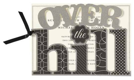 Over the Hill Die-cut Invitations