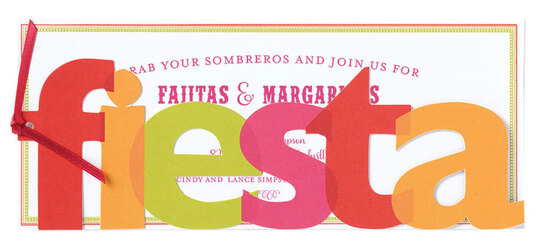 Bright Fiesta Die-cut Invitations