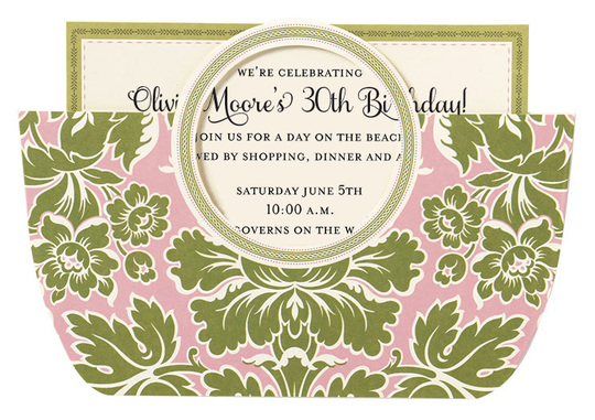 Olivia Purse Die-cut Pocket Invitations