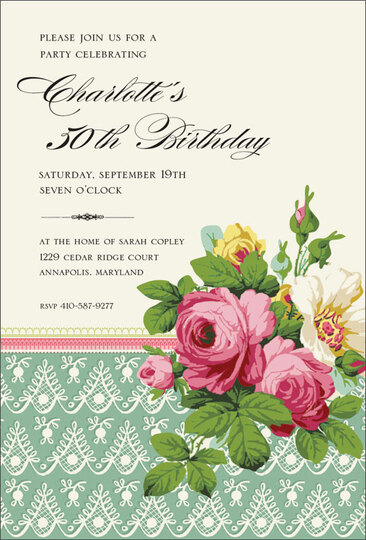 Cottage Roses Invitations