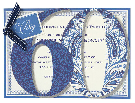 The Big 60 Die-cut Invitations