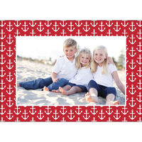 Red Anchors Foldover Photo Cards