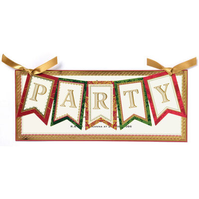 Personalized Christmas Party Banner Die-cut Invitations