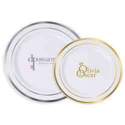 Custom Premium Banded Plates with Your 1-Color Logo