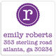 Emily Square Address Labels in a Jar Image 2 of 3