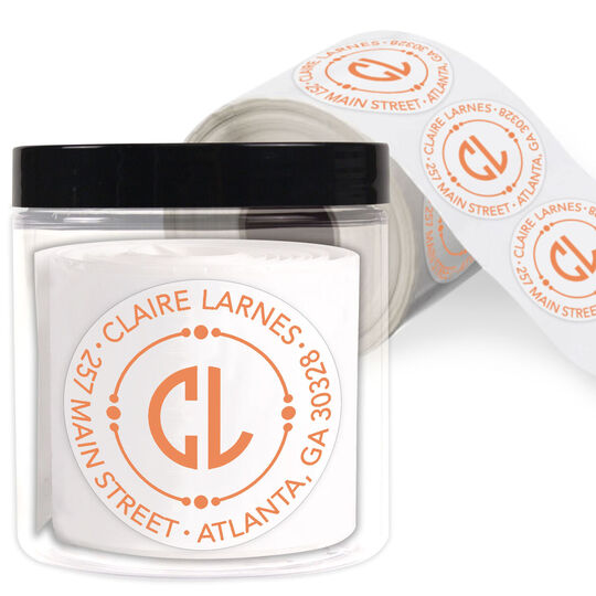 Initial Duo Round Address Labels in a Jar