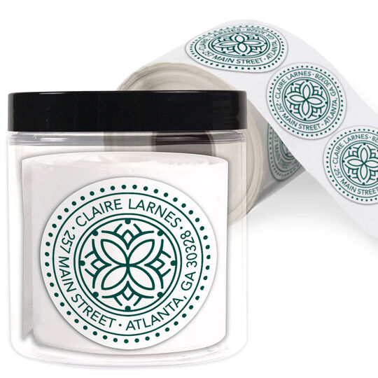 Celtic Round Address Labels in a Jar