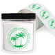 Palm Trees Round Address Labels in a Jar Image 1 of 2