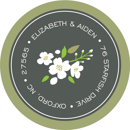 Enchanted Floral Round Address Labels