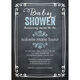 Chalkboard Baby Shower Invitations Image 1 of 3