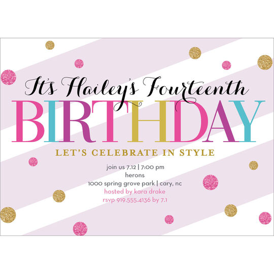 Sparkling Bubbles Invitations