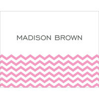Bold Chevron Pink Foldover Note Cards
