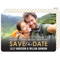 Modern Golden Save the Date Photo Cards