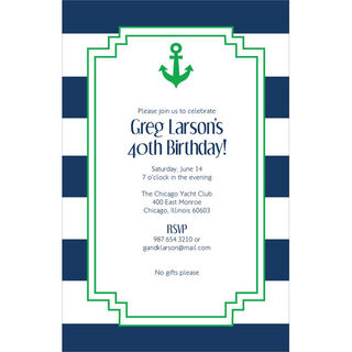 Nautical Striped Invitations