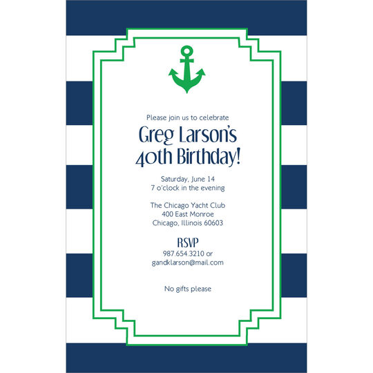 Nautical Striped Invitations