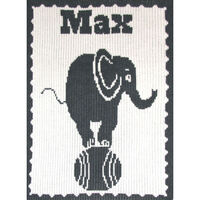 Circus Elephant Knit Blanket