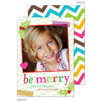 Merry Chevron Holiday Photo Cards