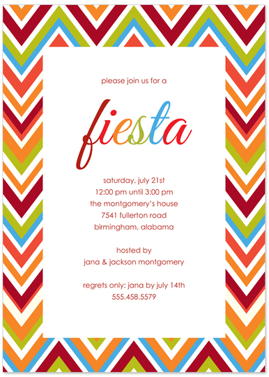 Flamestitch Fiesta Invitations