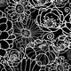 Black Elegant Floral Invitations Image 2 of 3