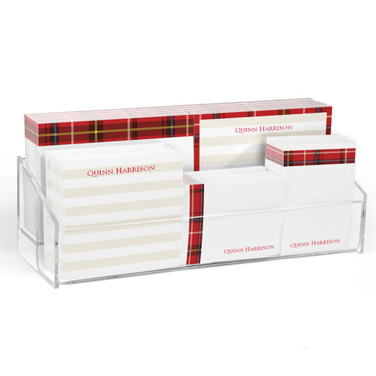 Red Plaid Post-it® Notes Ensemble