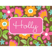 Chocolate Wildflowers Foldover Note Cards