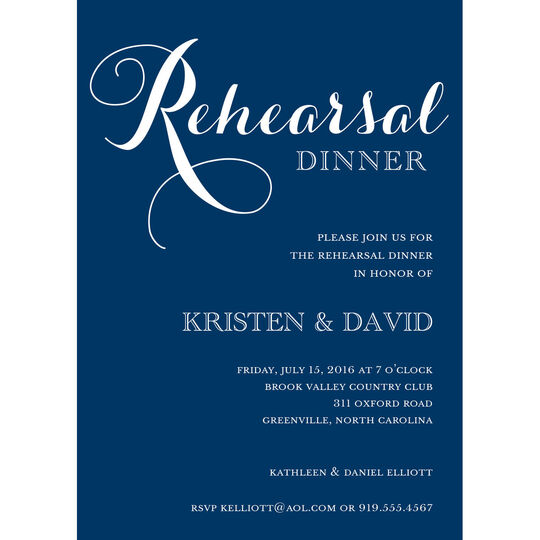 Rehearsal Dinner Invitations