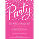 Hot Pink Party Invitations Image 1 of 2
